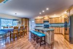 Large kitchen and open floor plan